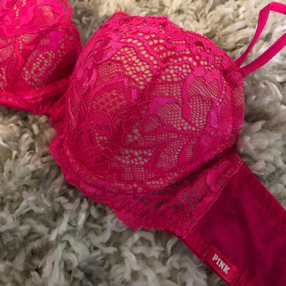 Victoria’s Secret Pink Balconet Bra with Lace 32A